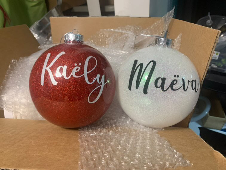 Boule de Noël personnalisée